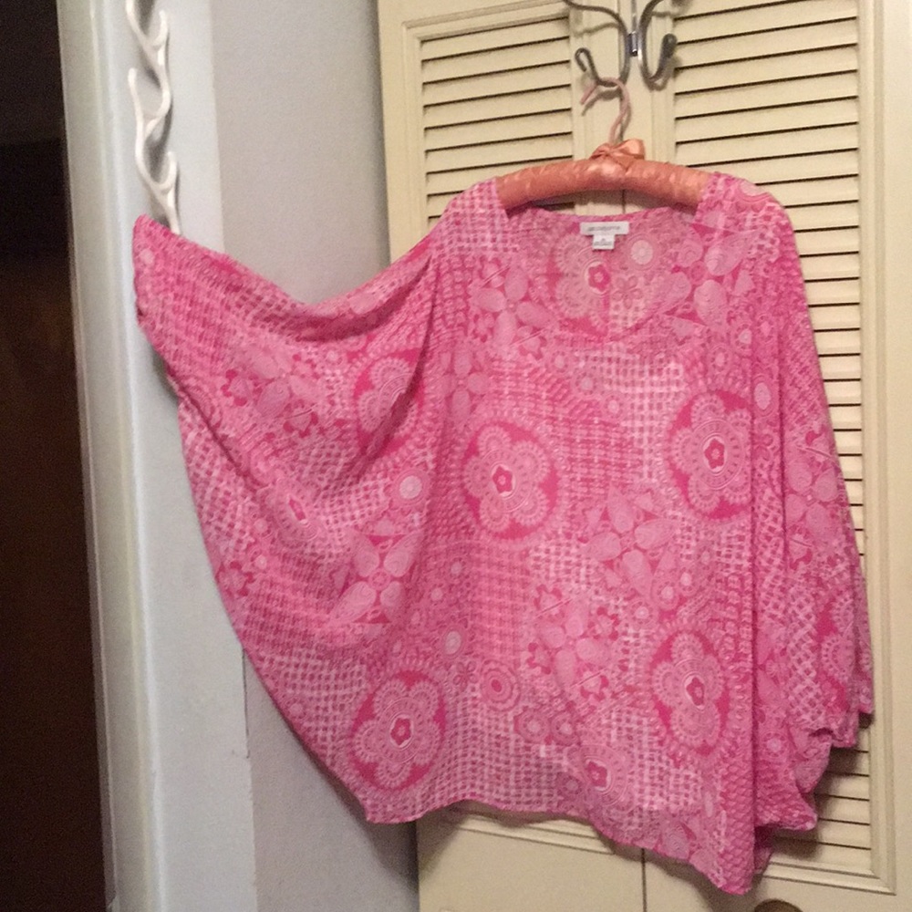 Pink sheer, blouses/camisole